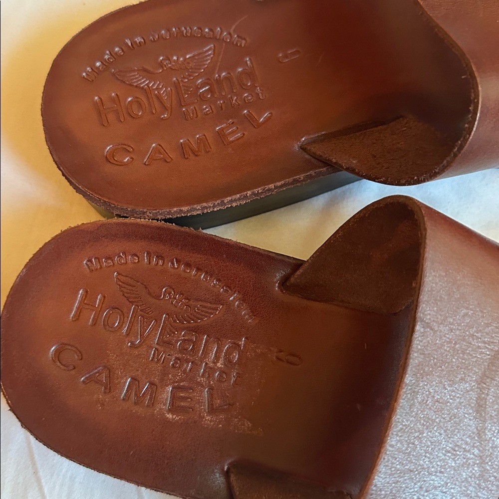 Holy Land Market *NEW* Unisex Leather Biblical Sandals/Slides From Jerusalem - Picture 11 of 14